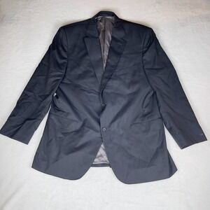 Dillard's Blazer Jacket Mens Black Lined Long Sleeve Single Breasted Notch Lapel